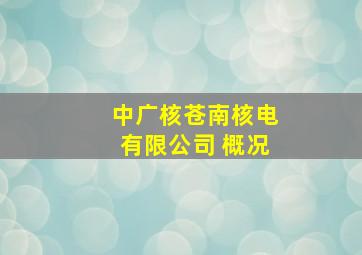 中广核苍南核电有限公司 概况